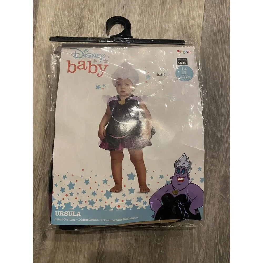 Ursula  Baby Infant Girls Costume Size 12-18 Months The Little Mermaid NEW  Pkg